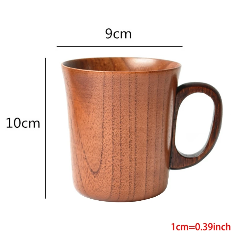 

Jujube Mug Wooden Coffee Beer Mugs Wood Cup Handmade Tea Cup with Handle