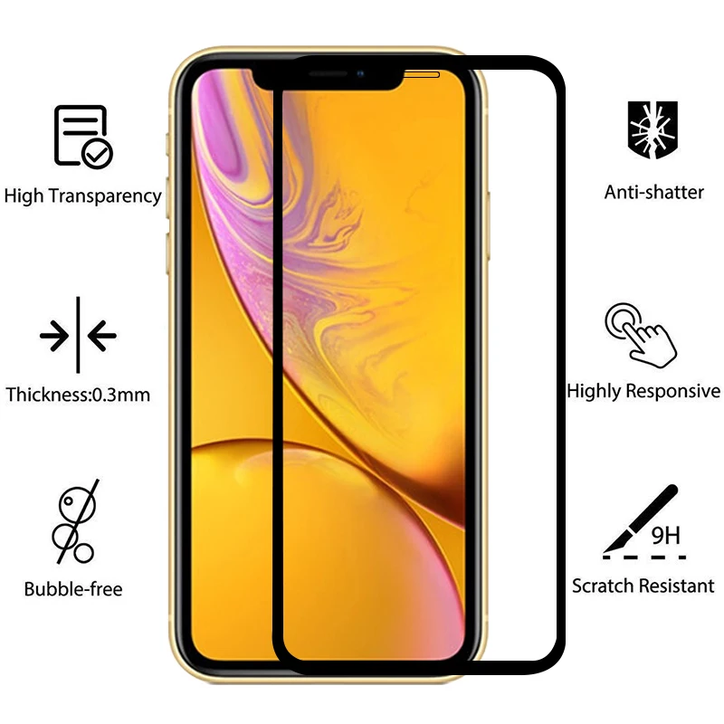 Защитное стекло для iphone xr закаленное Защита экрана x r rx 6 1 3d пленка | Мобильные