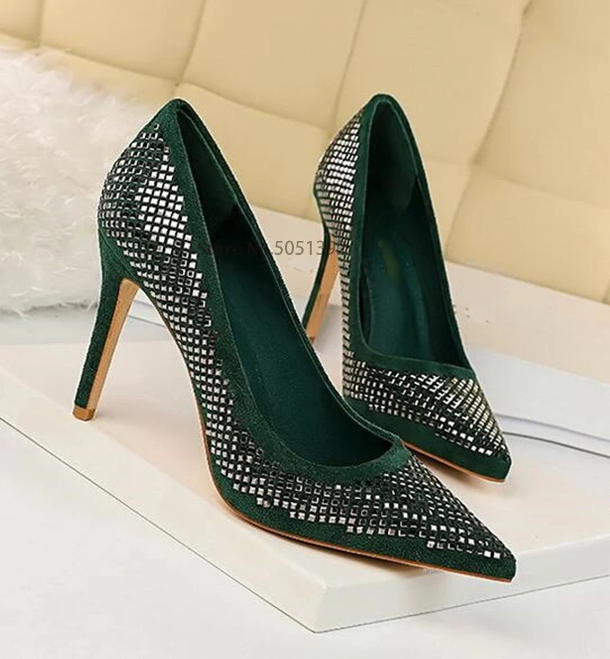 Шикарные женские туфли-лодочки с блестками привлекательные офисные туфли острым