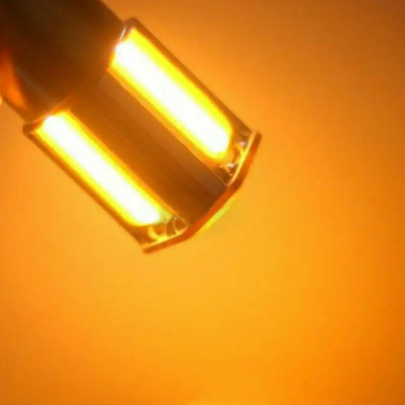 

12V DC 3500K 4pcs Car Amber 1156 G18 BA15s 4 COB LED Turn Signal Light Bulb Lamp 12V DC Turn Signal Lights
