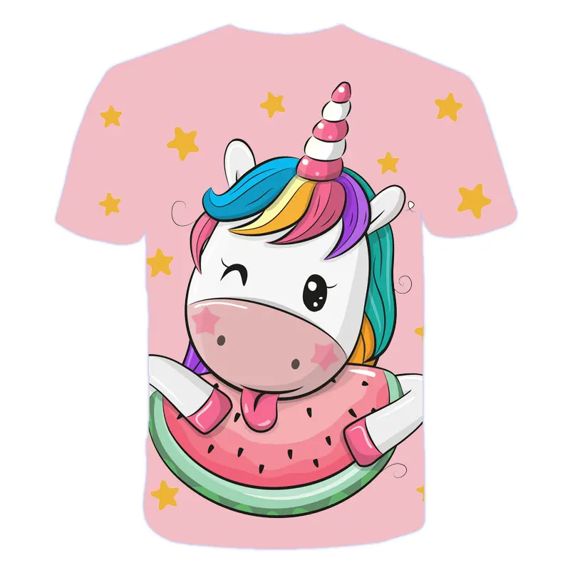 

Kids Unicorn 3D Print T Shirts Boys Girls Baby Toddler T-shirts Tee Tops Harajuku Street Summer Children Cartoon Anime Tshirts