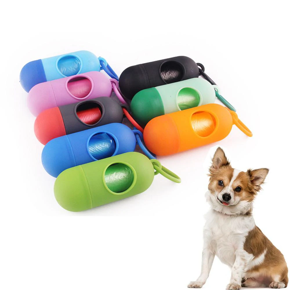 

Portable Poop Bags Pet Trash Bag Carrier Dispenser With Poop Bag Dispenser Diapers Holder Dog Trash Cleaning Supplies