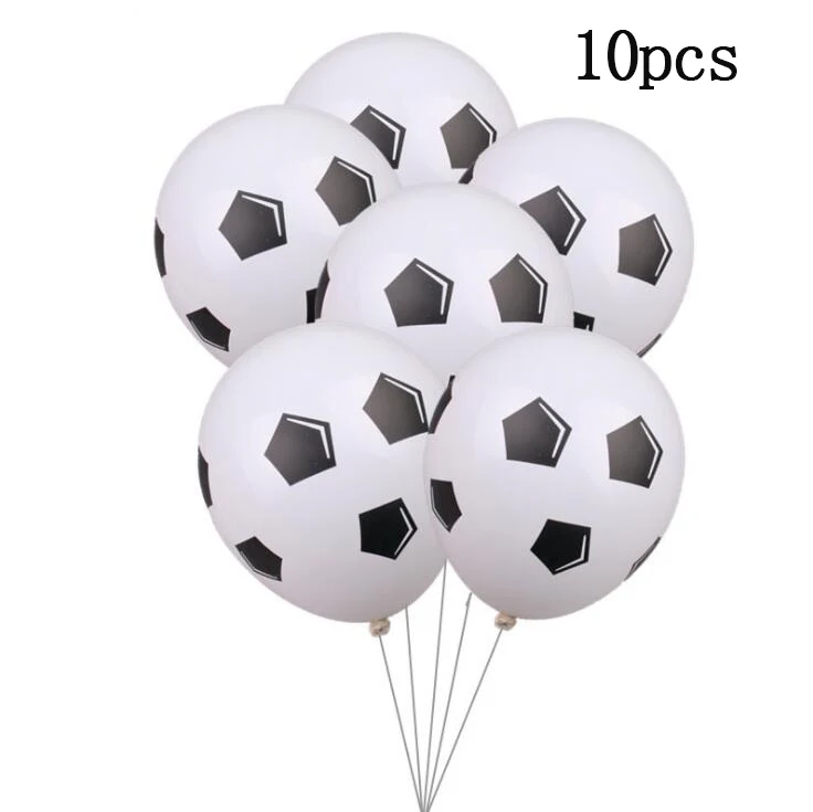 black latex ballon 1 компл. Футбольная игра торт Топпер DIY Дети День Рождения вечерние украшения торта Дети кукла игрушка футбол выпечки кекс вечерние принадлежности - Цвет: black latex ballon