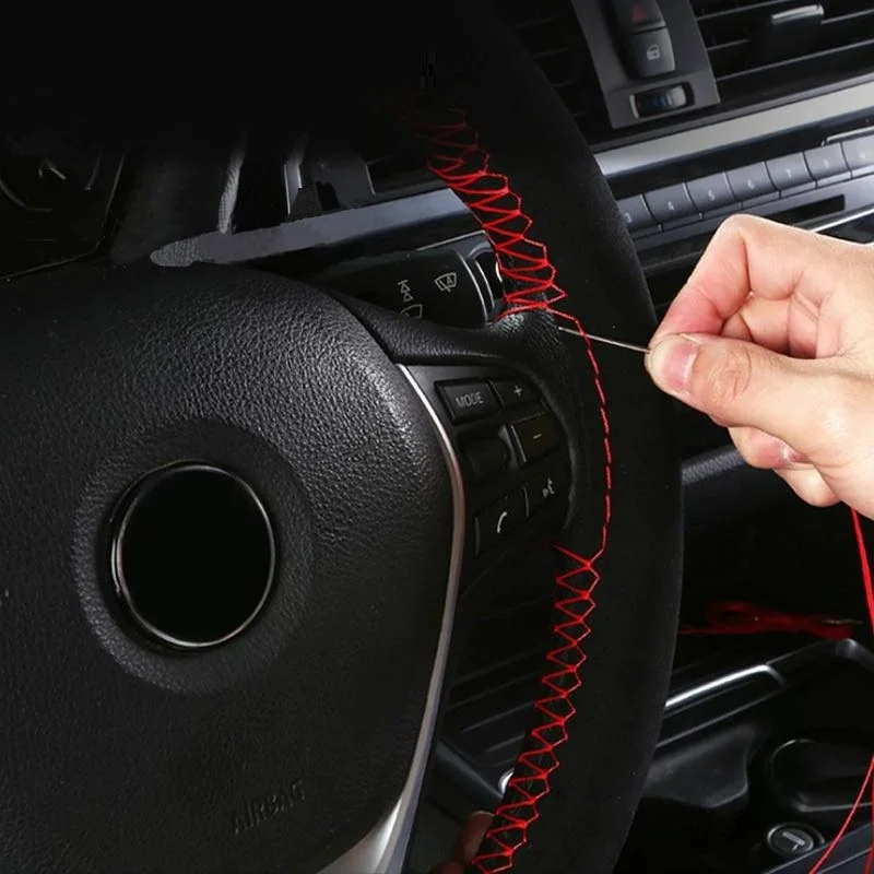 Чехол для ручного шитья рулевого колеса мягкая замша дышащая 38 см чехол