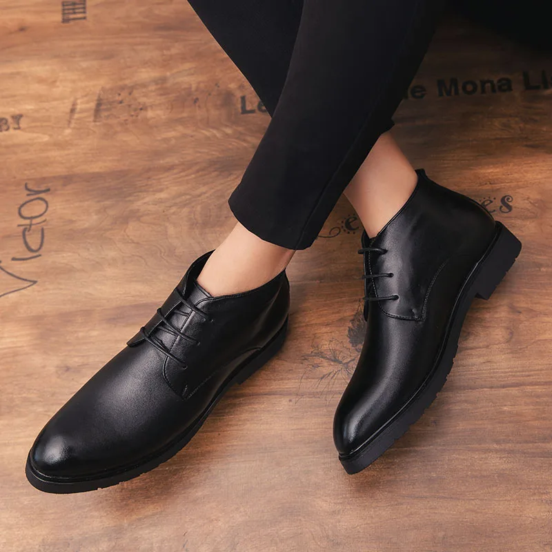 Кожаная роскошная мужская повседневная обувь Мужская на шнуровке Повседневные