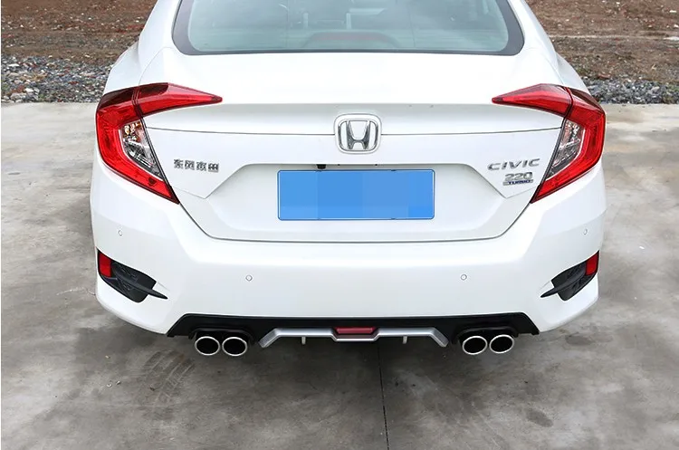 Задний спойлер для Honda Civic защитный диффузор заднего бампера подходит 2016 2017 2018