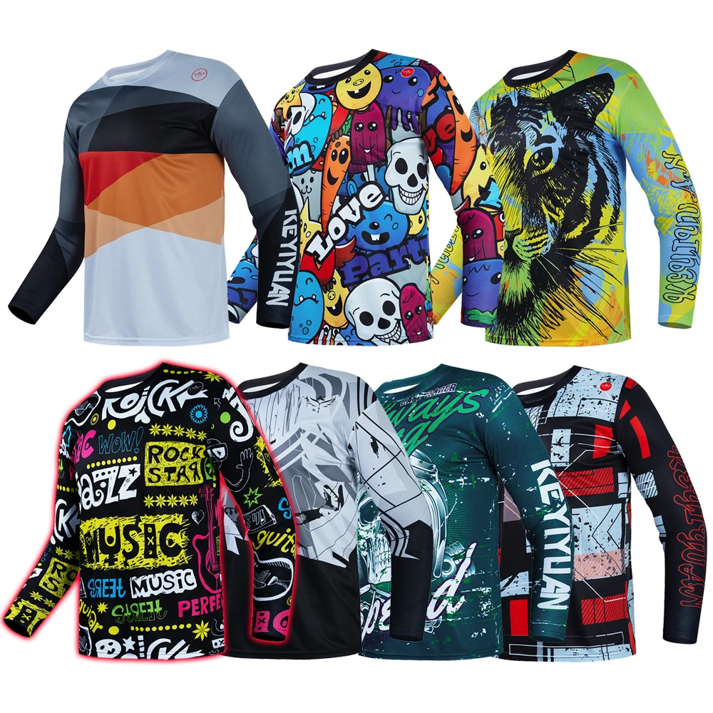 

Keyiyuan 2021 off road Ciclismo MTB bicicletta Camiseta Maillot Ciclismo Hombre Motocross Mountain Bike Sport Jersey