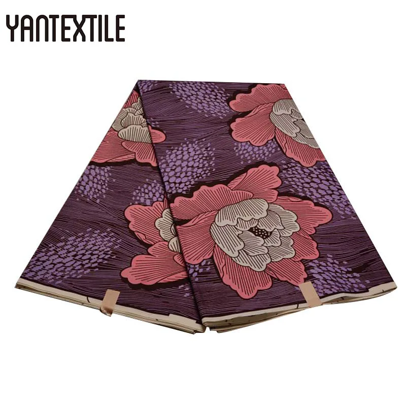 19040001 YANTEXTILE новая Анкара ткань Африканский Голландский Воск Принт Tissu Africain 3 ярдов настоящий воск Африканский батик ткань для свадебного платья - Цвет: 19040001