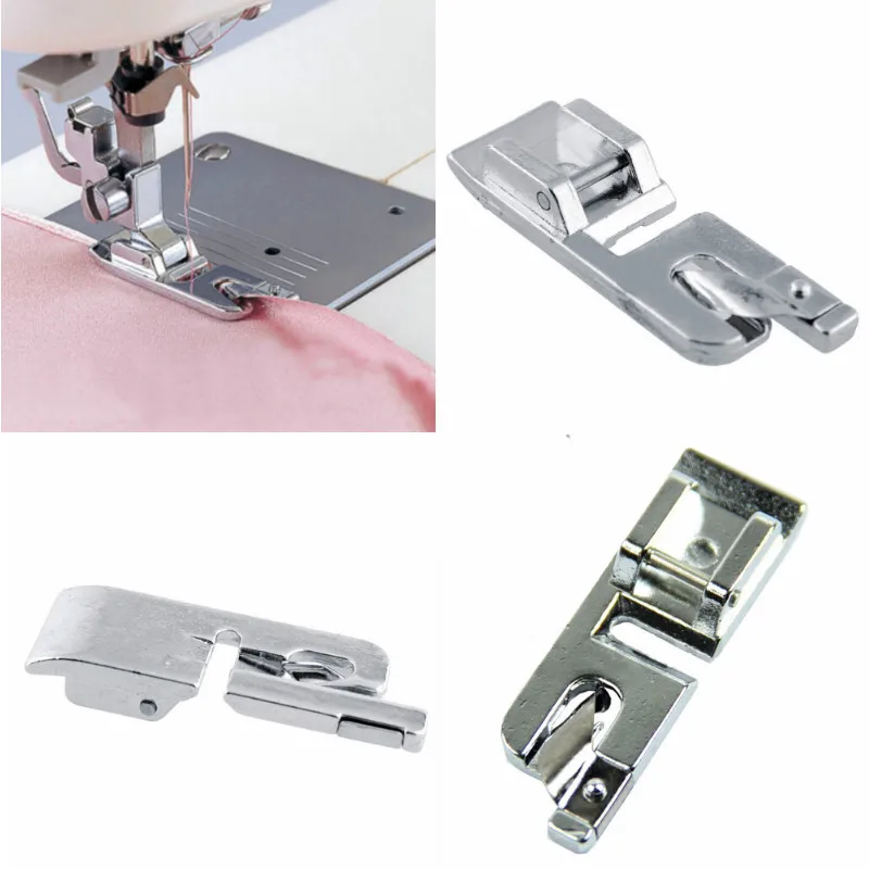 

2pcs Hot Sale Domestic Sewing Machine Foot Presser Rolled Hem Feet Set For Brother Singer Sewing Accessories new