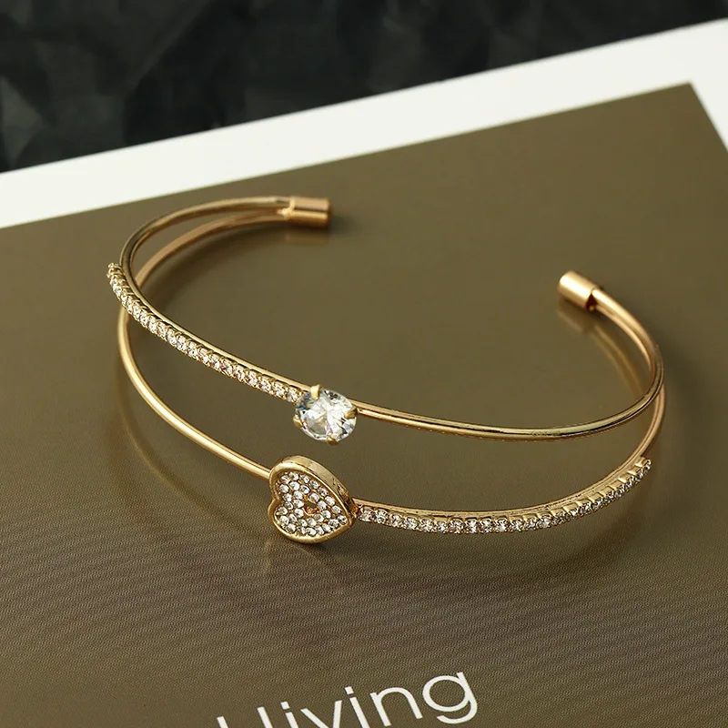 Модные простые металлические браслеты в европейском и американском стиле