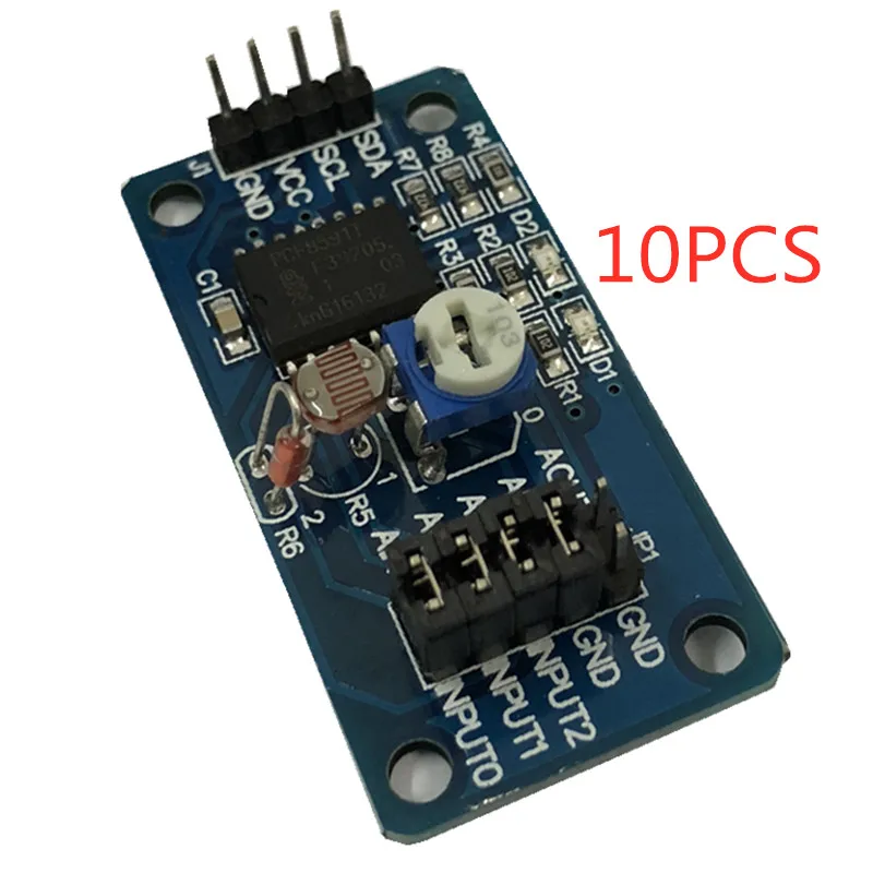 

10PCS NEW PCF8591 module AD/DA conversion analog/digital to analog conversion temperature illumination acquisition DuPont line