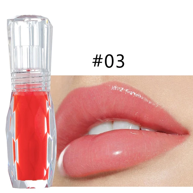 03 HANDAIYAN Moisturizer Plumper Lip Gloss Crystal Sexy Big Lip Pump Transparent Waterproof Lip Tint Lipgloss Vivid Colorful Makeup - Цвет: 03