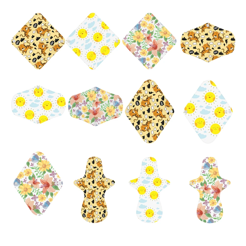 

Reusable Washable Non-slip Cotton Menstrual Pads Absorbent Period Pads Breathable Soft Panty Liners Feminine Hygiene Supply