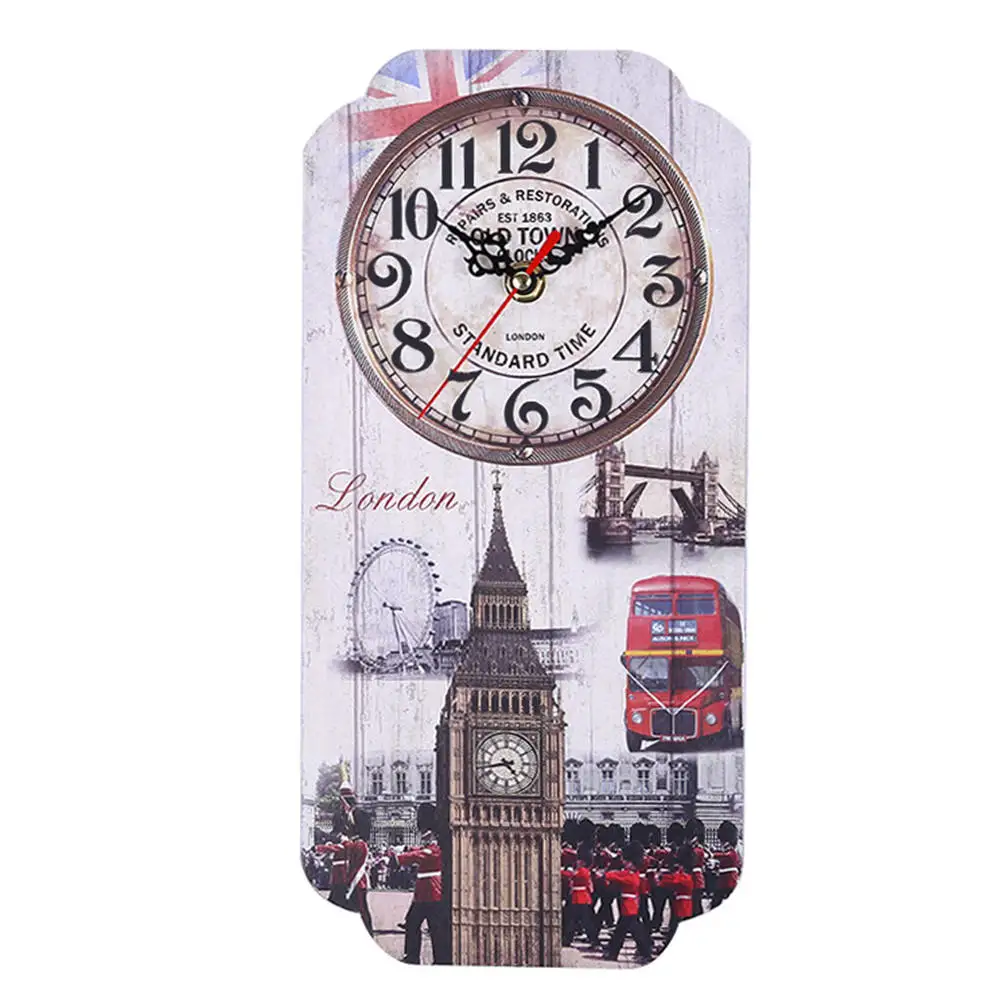 

Европейский стиль, бесшумные настенные часы, винтажные квадратные настенные часы, современный дизайн, часы для домашнего декора