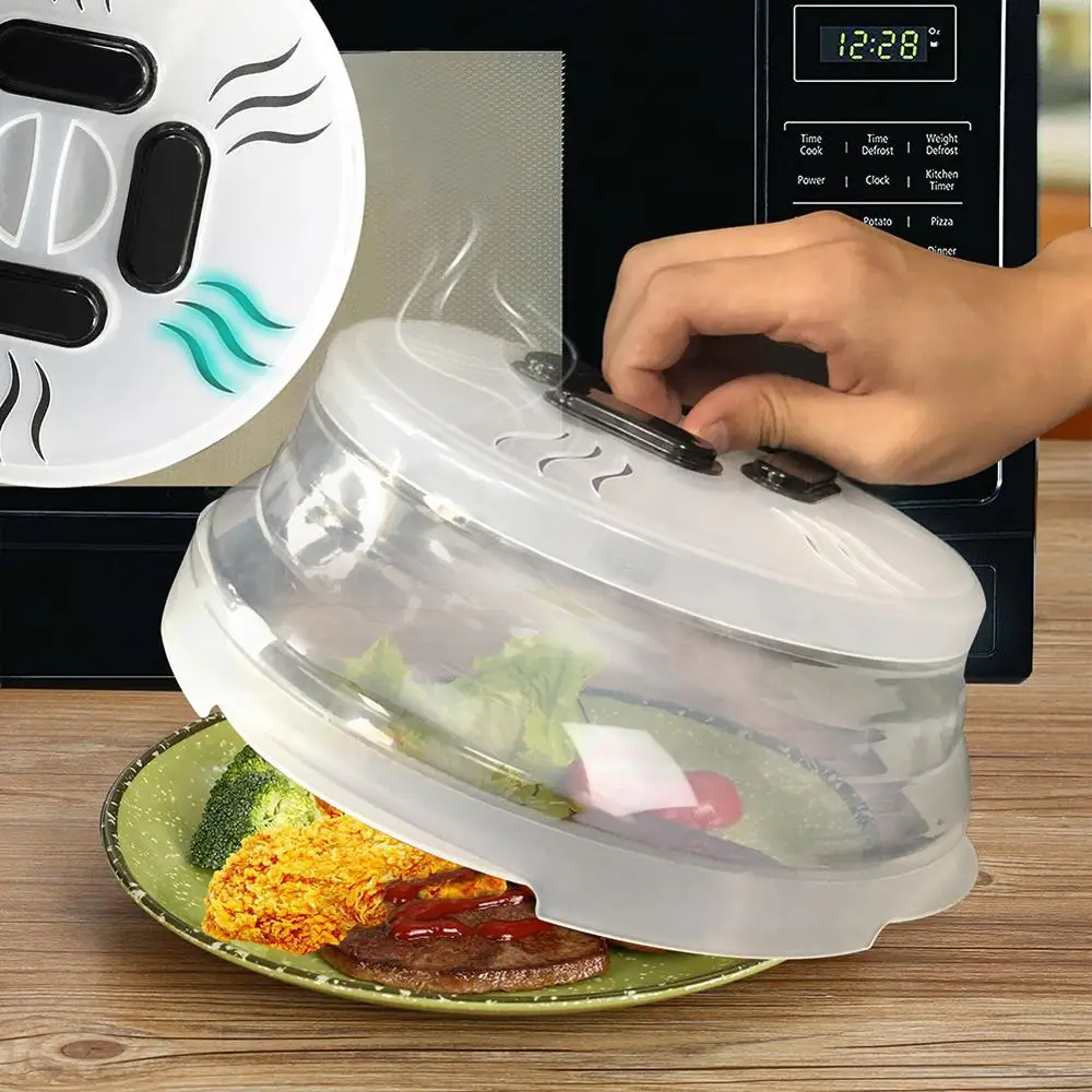 Magnetic Microwave Plate Cover Splatter Guard with Steam Vents and Strong Magnets. Cover. Keeps Oven Clean | Дом и сад