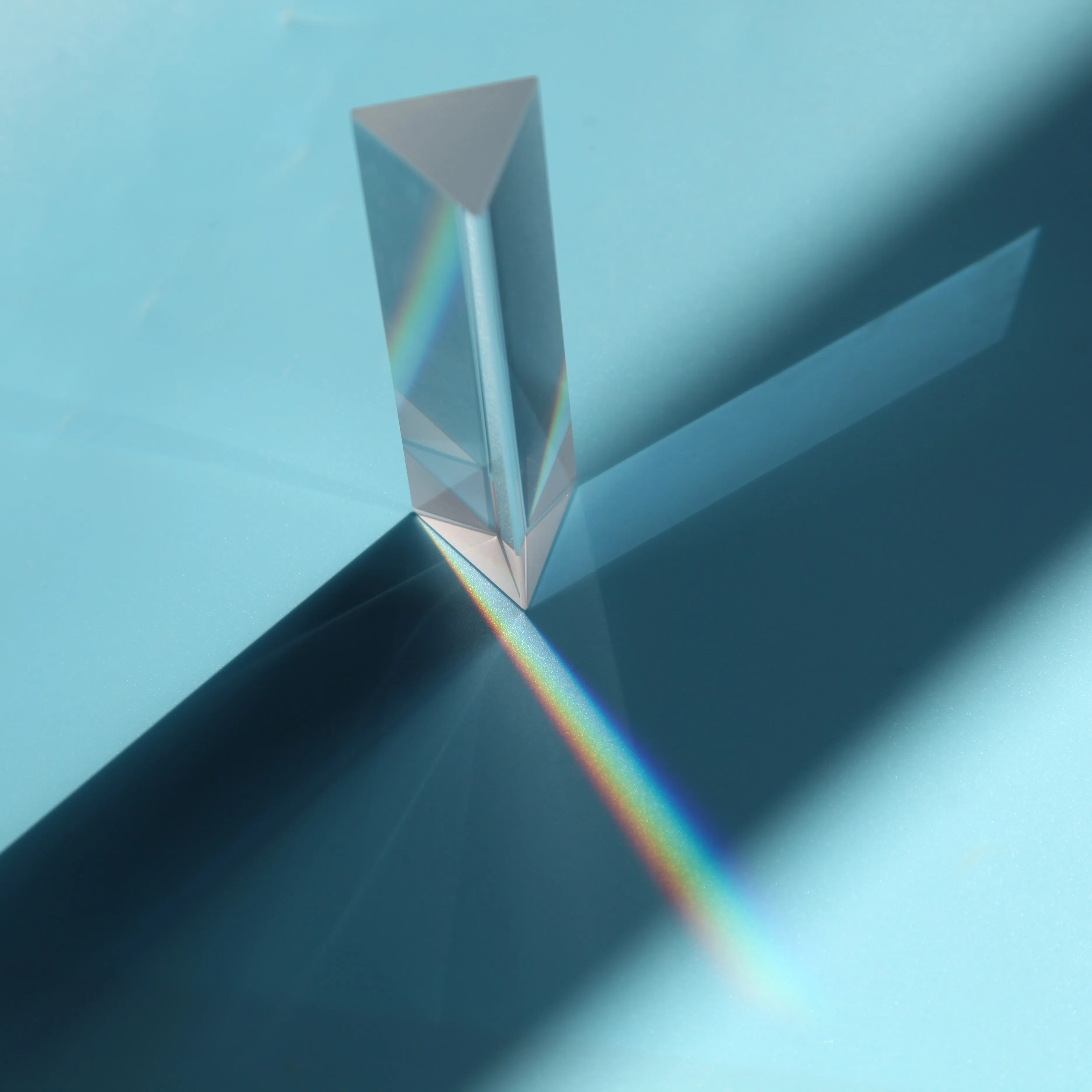 

30*30*50mm Triangular Prism K9 Optical Prisms Glass Physics Teaching Refracted Light Spectrum Rainbow Children Students Present
