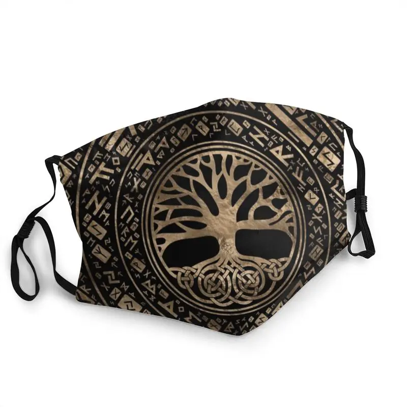 

Vikings Ragnar Lothbrok TV Series Mouth Face Mask Reusable Unisex Yggdrasil Runic Tree Of Life Mask Protection Respirator Muffle