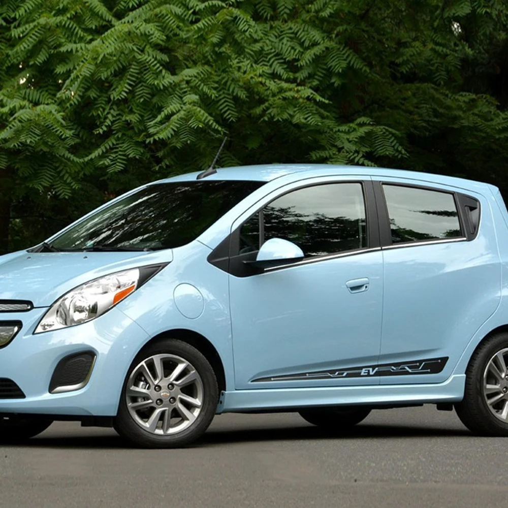 2 шт. для Chevrolet Spark автомобильные боковые наклейки на дверь авто Спортивная графика виниловая пленка наклейки автомобильный Стайлинг автомобильные принадлежности для тюнинга