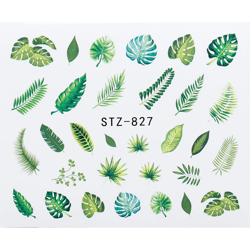 1 шт наклейки на ногти цветок лист дерево киви Зеленый ногтей слайдер искусство