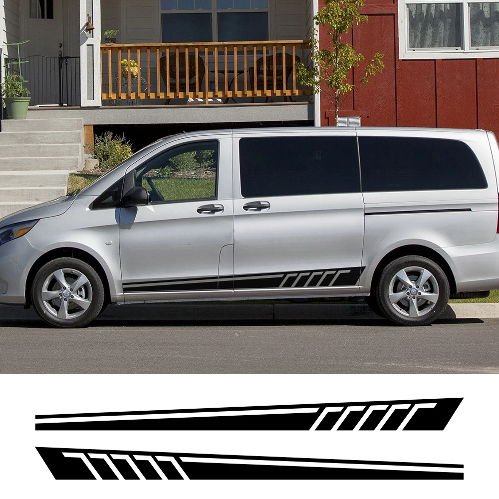 

2Pcs For Mercedes V Class Vito Viano Car Side Door Stickers Auto DIY Vinyl Film Decals Automobile Styling Car Tuning Accessories