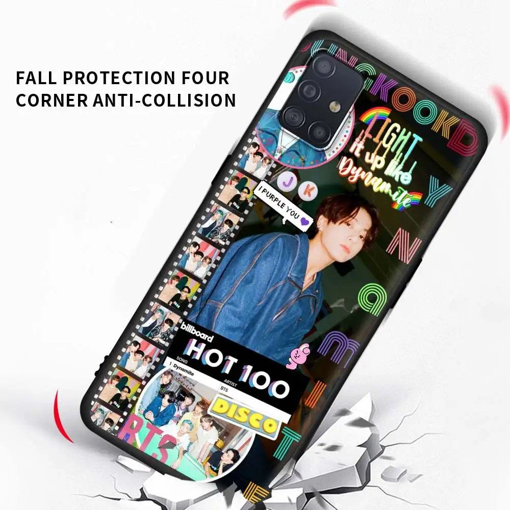 

Album DYNAMITE Case For Samsung Galaxy A51 A71 A21s M31 A31 A91 A41 A42 A21 M51 M21 F41 Cas Black Shell Phone Coque