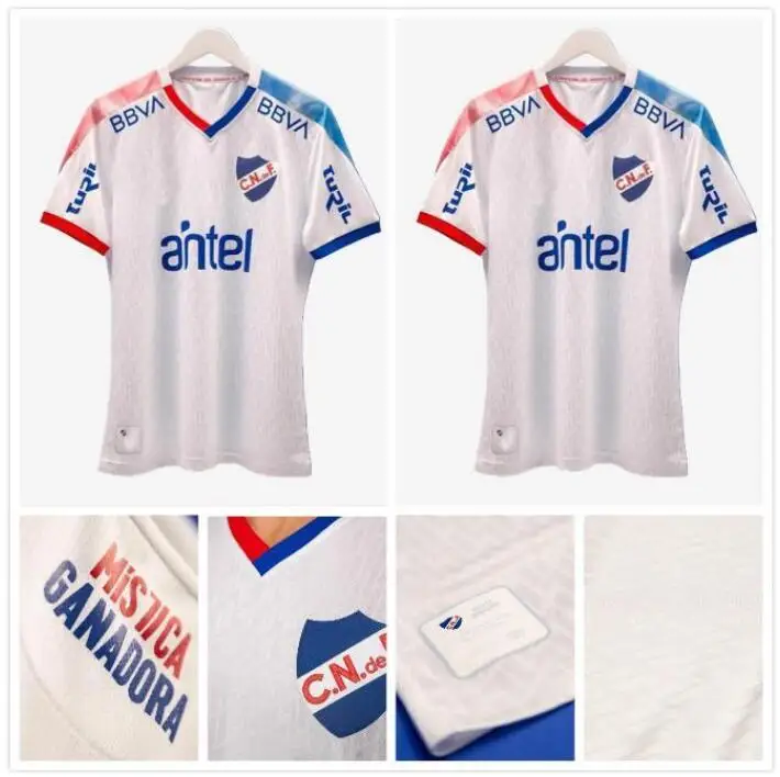 

2021 2022 Club Nacional de Football soccer jersey home Club Nacional Asuncin 21 22 Brahian Ayala Danilo Santacruz Carlos Arrua