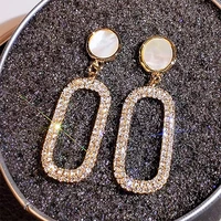 autumn and winter new brown retro matte drop earrings female metal fashion dangle earrings 2020 trend jewelry