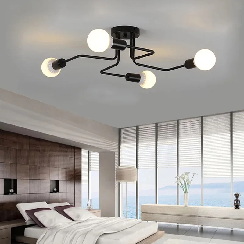 Скандинавская люстра промышленный Лофт для гостиной винтажное освещение