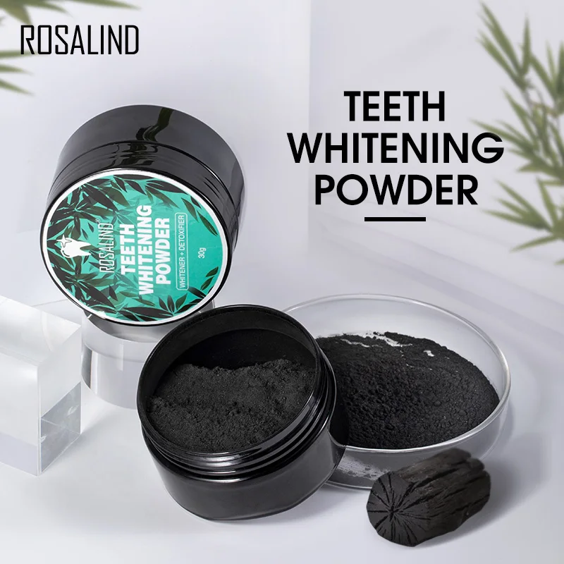 Порошок ROSALIND для отбеливания зубов гигиена активированный уголь