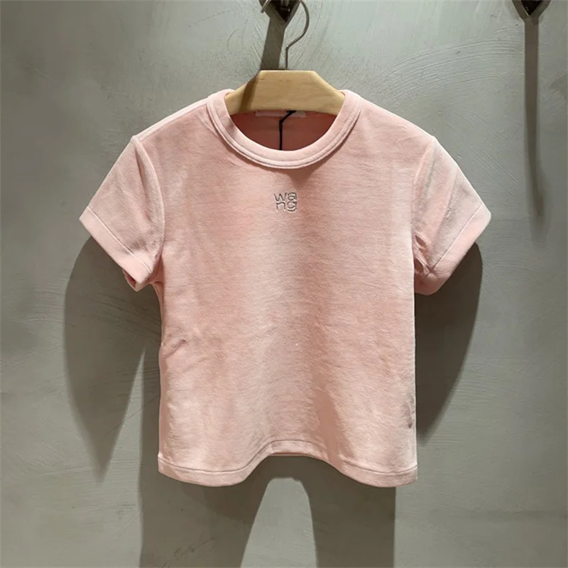 

2021 New Summer Letter Female T-shirt Loose High Quality Print Women Tee Fashion Casual Elegant Cotton Ladies Tops T793