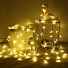 Светодиодная гирлянда, праздничная гирлянда из снежинок, подвесные украшения, украшения для рождественской елки для домашвечерние, Рождество 2021