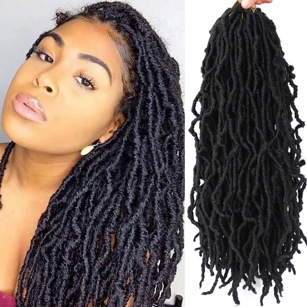 

Ombre Faux Locs Crochet Hair 18 inch Faux Locks Crochet Braid Curly Hair New Soft Locs Meche De Cheveux Pour Crochet Braiding