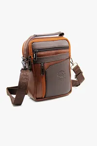 Tan-Brown Strap Men 'S Hand and Shoulder Bag WP7009