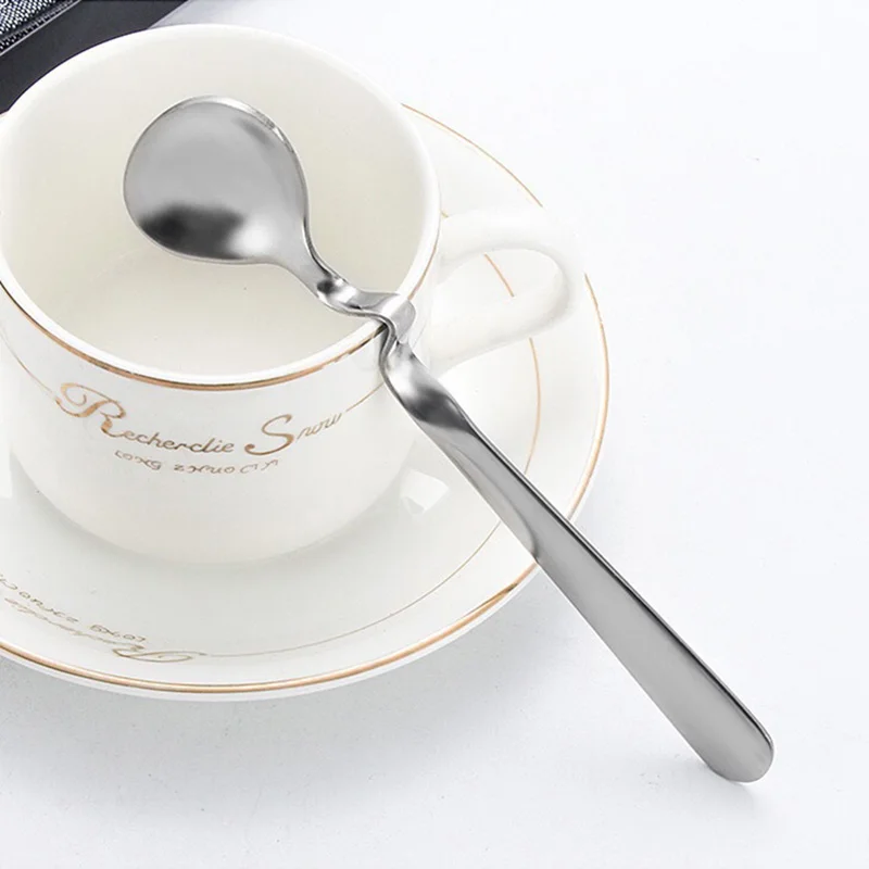 XUNZHE 2 шт. модное кольцо из нержавеющей стали изогнутая ручка повесить ложки кофе