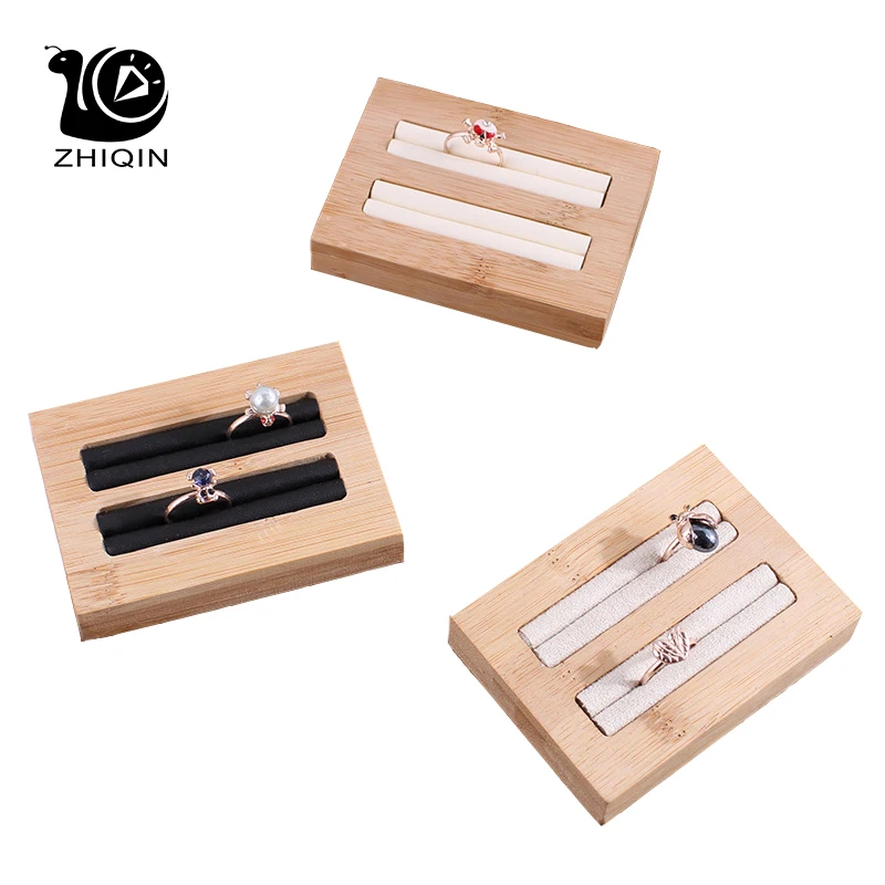 1 шт. бамбуковые кольца дисплей мини ювелирных изделий стенд из искусственной
