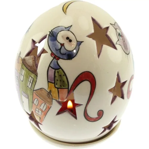 

Подлинный подсвечник в виде кошачьего яйца Papyonlu