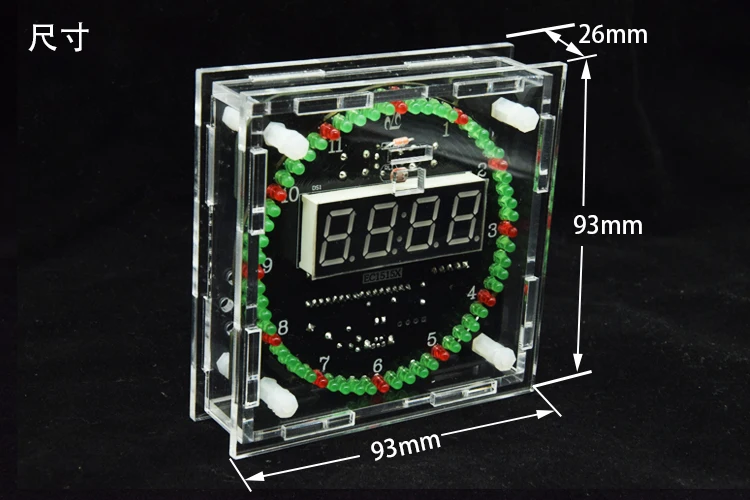 Rotating DS1302 Digital LED Display Module Alarm Electronic Digital Clock LED Temperature Display DIY Kit Learning Board 5V