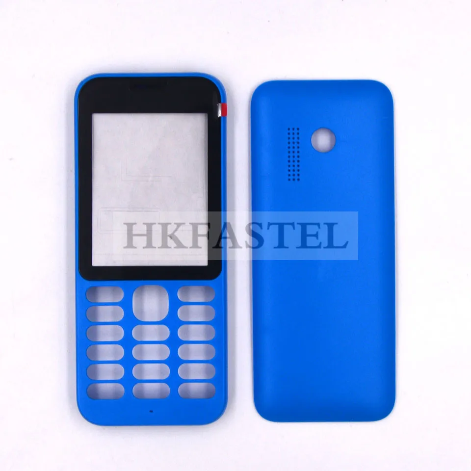 Blue No keypad HKFASTEL высококачественный корпус клавиатуры для Nokia 215 Dual SIM Полный Мобильный телефон чехол с клавиатурой - Цвет: Blue No keypad