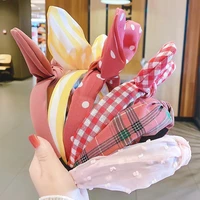 new childrens polka dot fabric headband female princess rabbit ears non slip headband cute super cute net red headwear