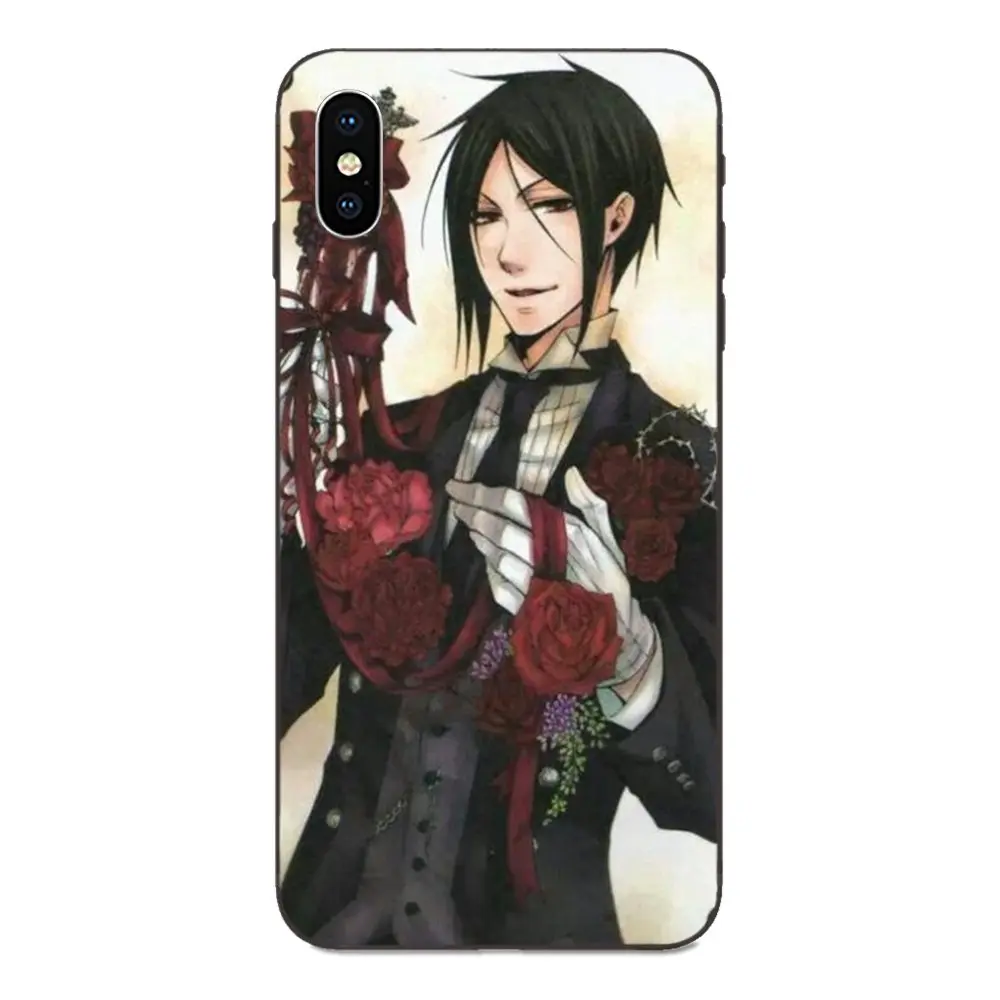 Black Butler Kuroshitsuji мягкий принт Капа для Galaxy A8 A9 звезды Примечание 4 8 9 10 S3 S4 S5 S6 S7 S8 S9 S10