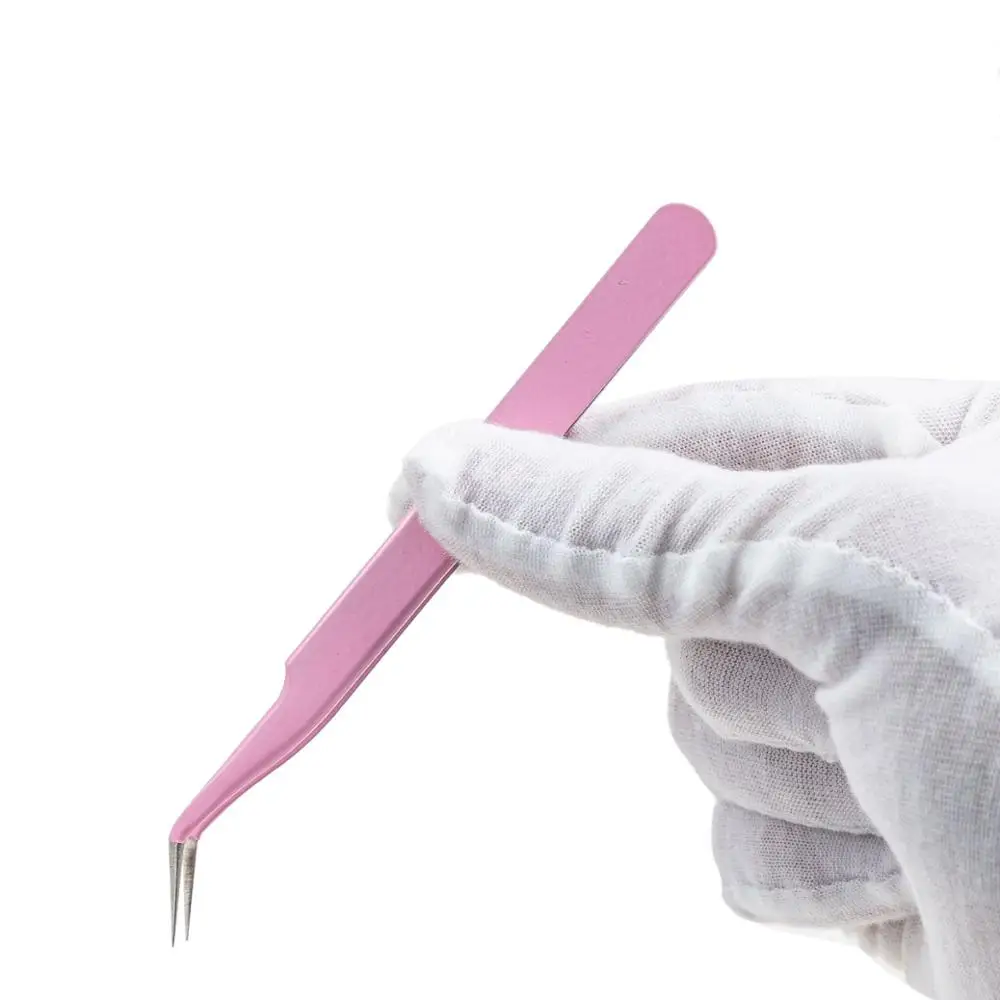 2 шт. пинцет для наращивания ресниц из нержавеющей стали |