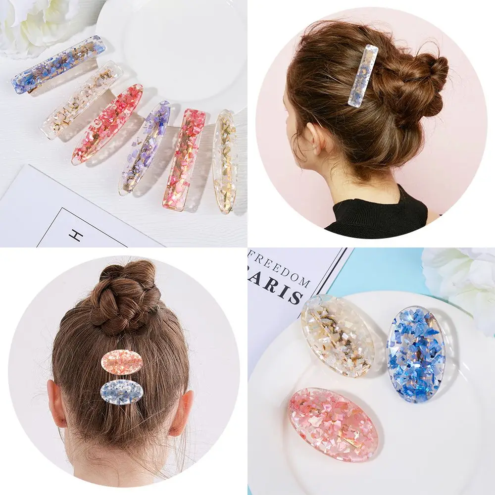 

New Barrettes Women Hot Sale Acetic Acid Hair Clips Hairpins Girls Hairgrips Side Clip