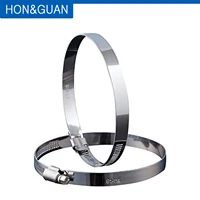 honguan 2pcs 6inch hose clips duct clamps adjustable stainless steel worm drive hose clamp for inline duct fan 150mm