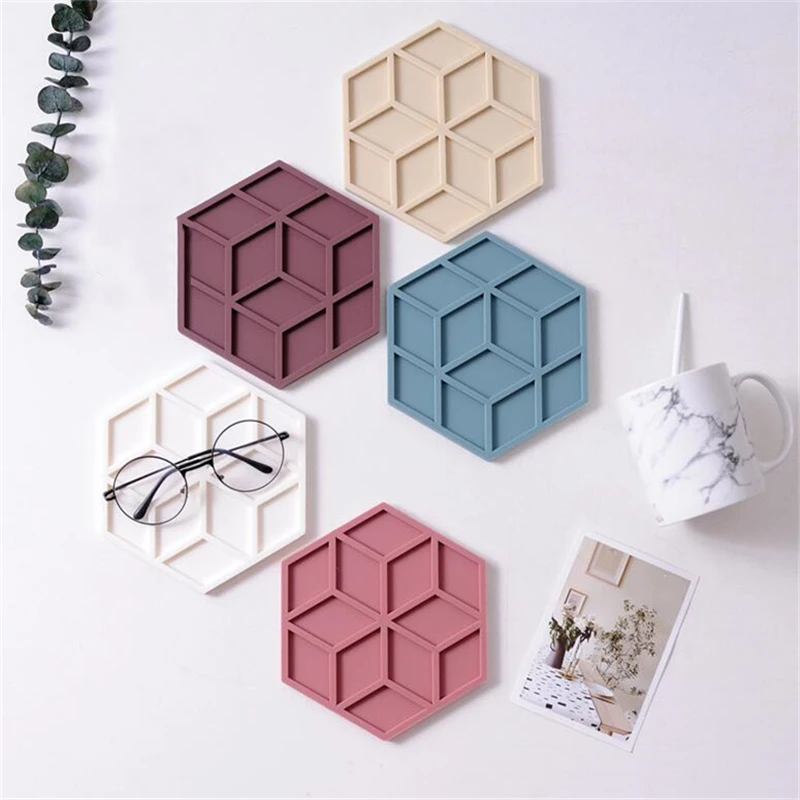 Креативные силиконовые подставки противоскользящие термоизолированные коврики