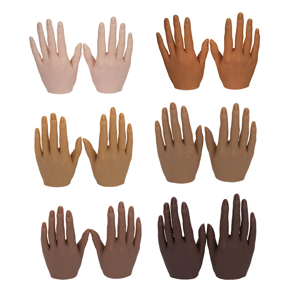 Тренировочный манекен для ногтей гибкий мягкий силиконовый учебник обучения