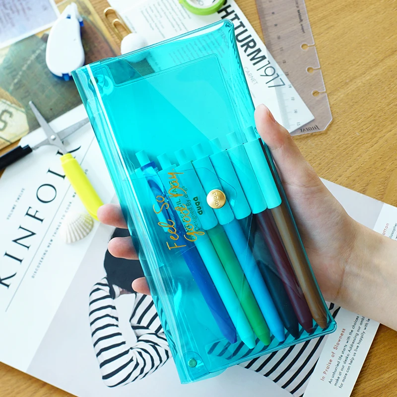 1 шт. ПВХ водонепроницаемый чехол для ручки прозрачный подарок пенал сумка