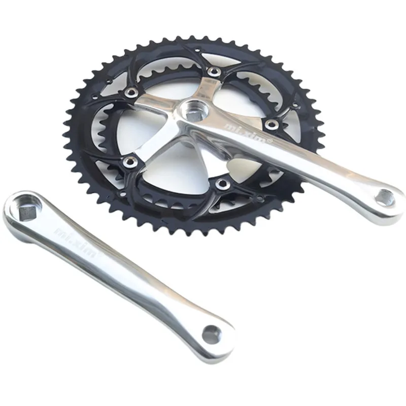 

Mi.Xim 39T-53T Bike Crankset 6-10 Speed 130BCD Chainring 165MM Crank Arms Cycle Fixed Gear Left Right Arms 2 Sprocket Cassettes