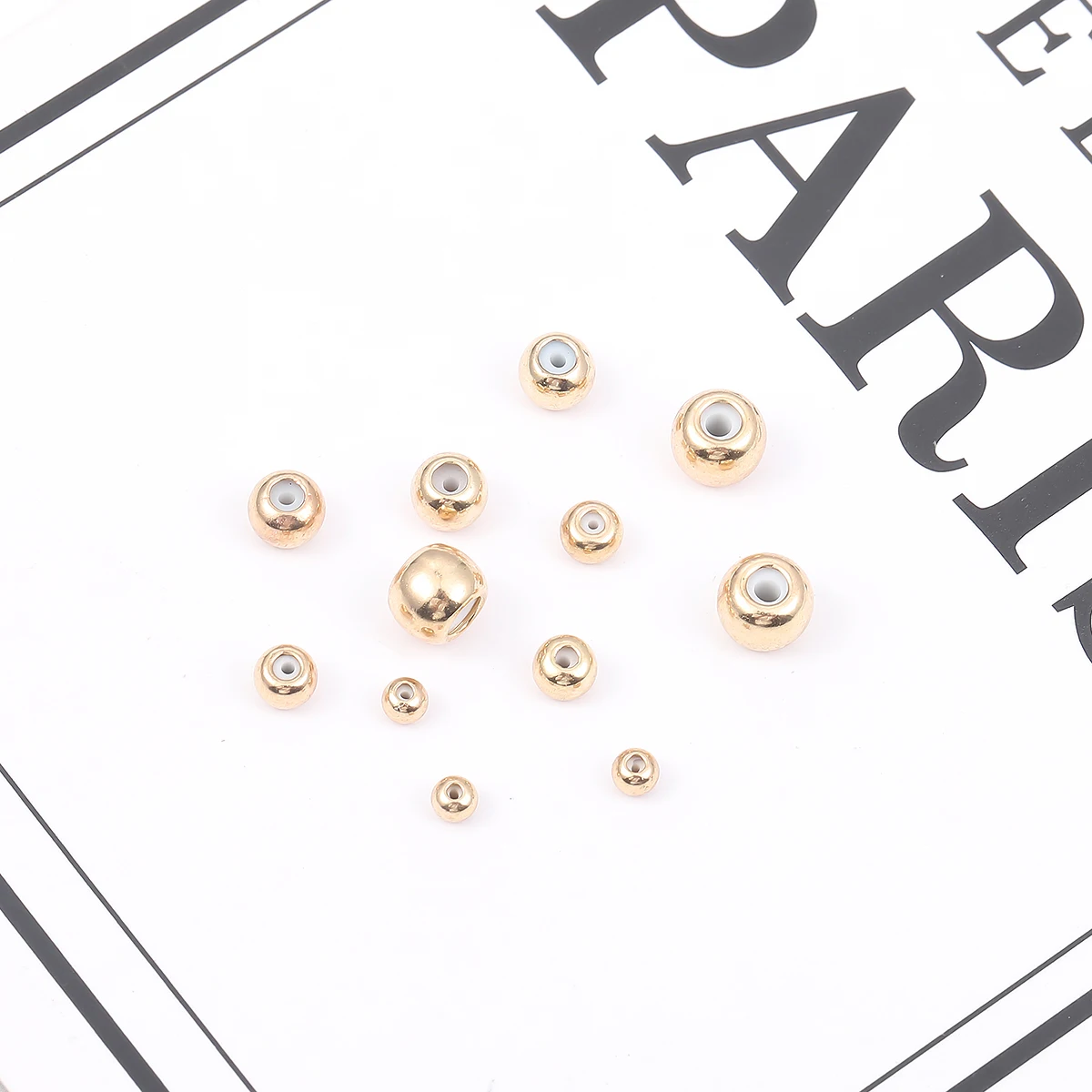 10pcs Copper Chain Length Adjust Beads With Silicone Inside Stopper without Hanging for DIY Bracelet Jewelry Making | Украшения и