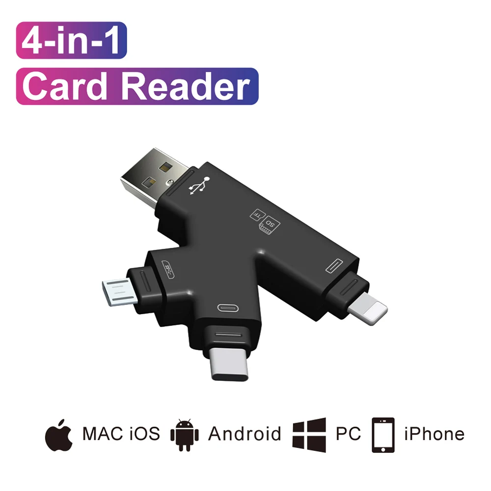 Кардридер Lightning Micro SD/TF OTG для iPhone 6/7/8 11 XR Plus iPod iPad | Компьютеры и офис