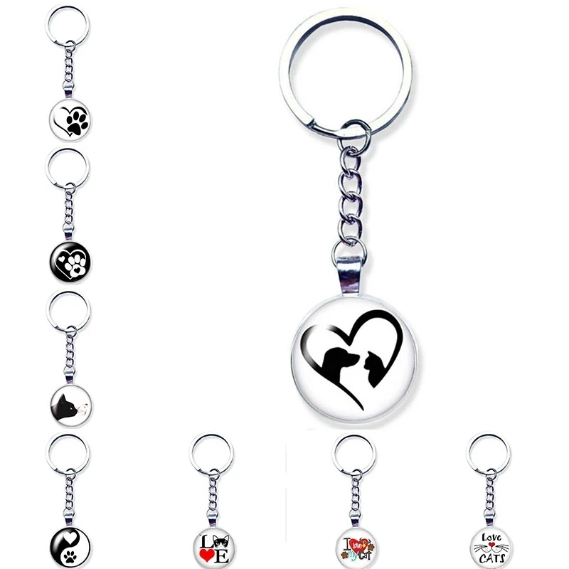 

Popular New Puppy Kitten Play Key Ring Pet Cat And Dog Best Friend Pendant Stylish Keychain